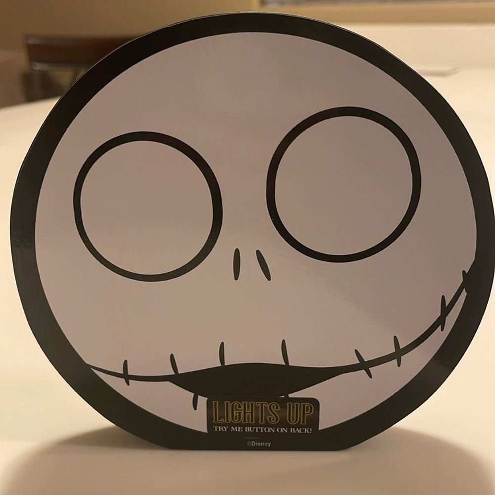 Nightmare Before Christmas Jack Skellington LED Light Up Wood Sign